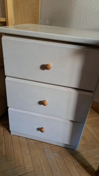 Cajonera escritorio madera 3 cajones