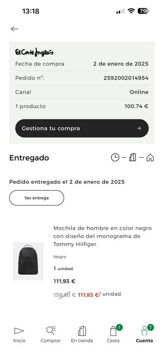 Mochila Tommy Hilfiger Negra Piel