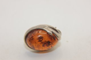 Esclusivi orecchini Vintage argento ambra