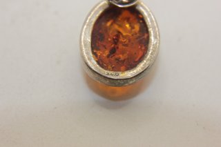 Esclusivi orecchini Vintage argento ambra