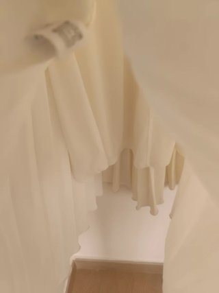 Vestido Zara Plisado Midi Cinturón Talla S