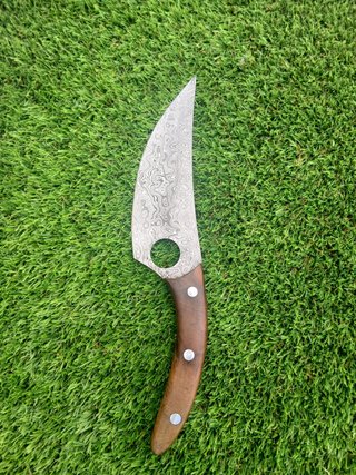 Cuchillo Damasco con Mango de Madera