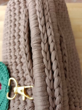 Bolso Clutch Nude Tejido Trapillo