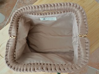 Bolso Clutch Nude Tejido Trapillo