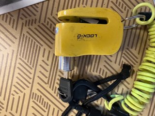 Candado Disco Lock-o Mini Negro/Amarillo