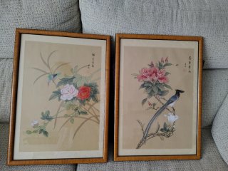Cuadros de pájaros y flores
