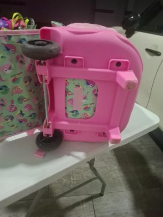 Maleta Safta con ruedas y estampado de pájaros
