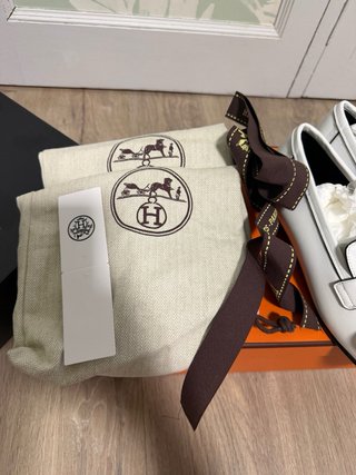 Zapatos Mocasines Hermes Faubourg Blanco T.39