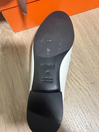 Zapatos Mocasines Hermes Faubourg Blanco T.39