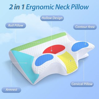 Pack 2 Almohadas Cervical Ortopédica Viscoelástica