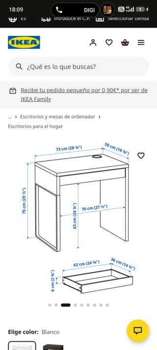 Escritorio IKEA MICKE Blanco