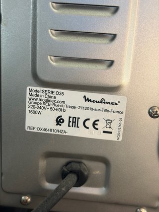 Horno eléctrico Moulinex Optimo 33L – 1600W