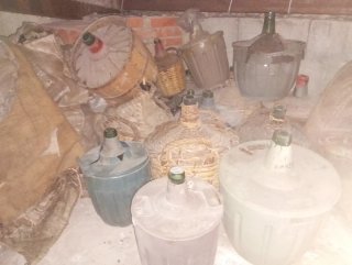 Garrafas de cristal antiguas