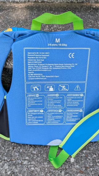 Chaleco flotador infantil talla M