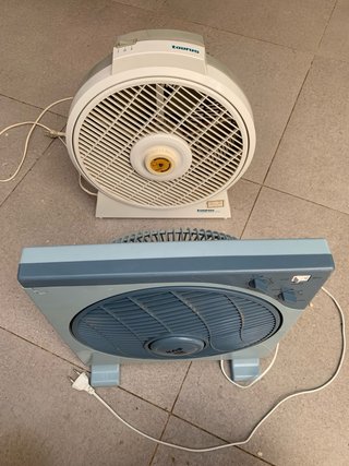 2 Ventiladores Taurus Blanco y Gris