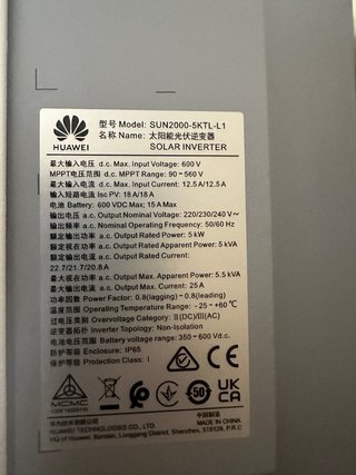 Inversor Solar Huawei SUN2000-5KTL-L1