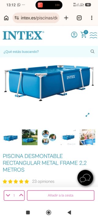 Piscina Rectangular Intex Metal Frame