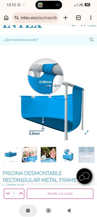 Piscina Rectangular Intex Metal Frame