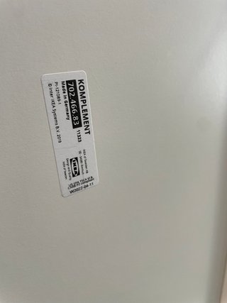 Cajón IKEA PAX 50x58cm blanco con frente vidrio.