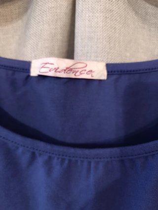 T-shirt blu/viola taglia L cotone elasticizzato