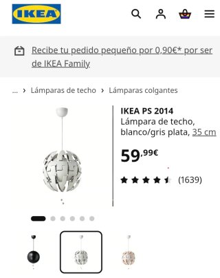 lampara bola esfera ikea PS 2014