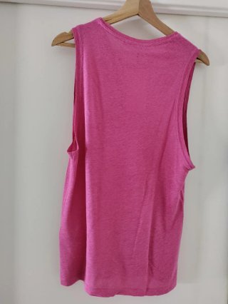 Camiseta Zara sin mangas rosa Talla S