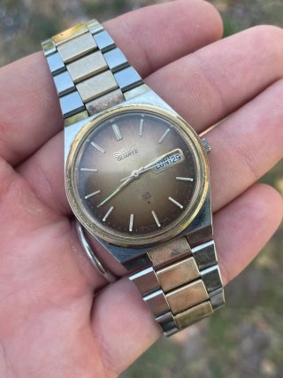 Orologio Seiko SQ Vintage Uomo Oro/Argento