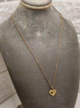 Colgante Corazón Inicial Z Chapado Oro