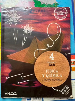 Libros física y química 4°ESO, editorial ANAYA