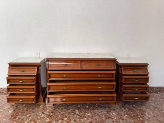 Cómoda y 2 Mesitas de Noche Madera