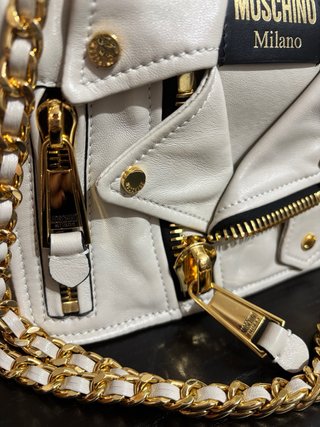 Borsa Moschino Bianca e Dorata