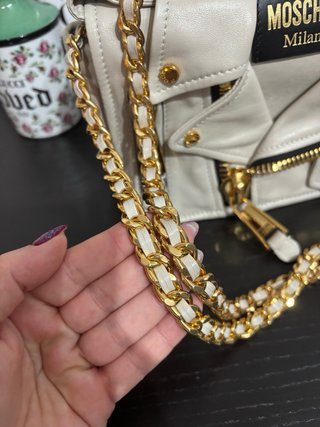 Borsa Moschino Bianca e Dorata
