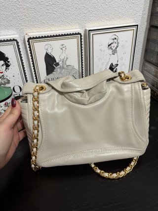 Borsa Moschino Bianca e Dorata