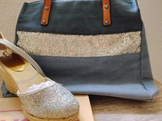 Cuñas Fiesta Glitter Talla 37 o37 y medio