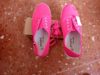 Zapatillas lona rosa fucsia