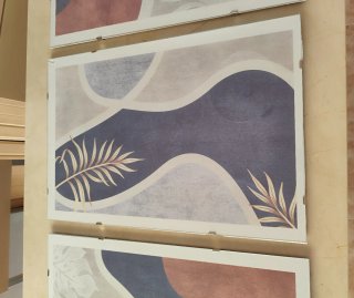Set 3 Cuadros Abstractos Decorativos Enmarcados