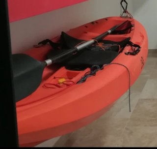 Kayak autovaciable 1 plaza naranja
