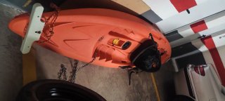 Kayak autovaciable 1 plaza naranja