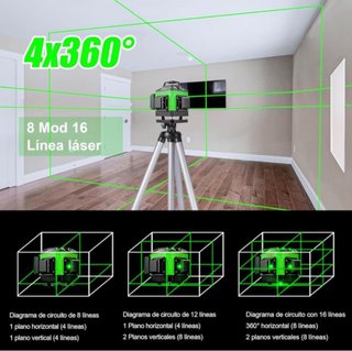 SIN ABRIR Nivel Láser Autonivelante 360° + Trípode