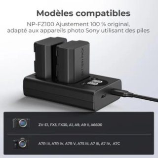 Cargador Doble NP-FZ100 USB-C