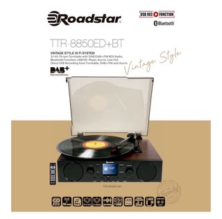 Roadstar TTR-8850ED+BT Tocadiscos Vinilo DAB+