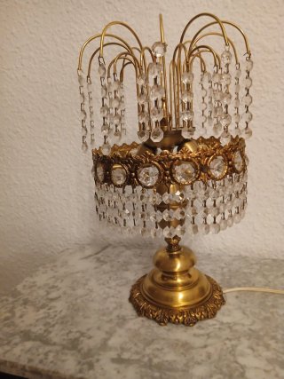 Lámparas Vintage Cristal Dorada