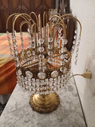 Lámparas Vintage Cristal Dorada