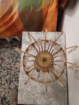 Lámparas Vintage Cristal Dorada