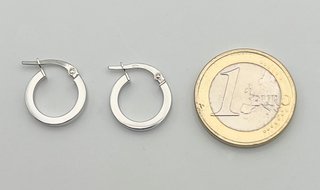 Aros Oro Blanco 18k 1.24 gr