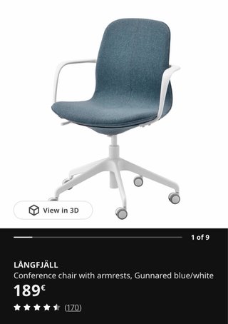 Silla de escritorio con brazos y funda extraíble