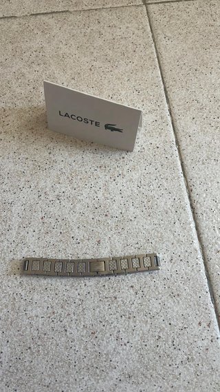 Bracciale Lacoste a maglie argentato