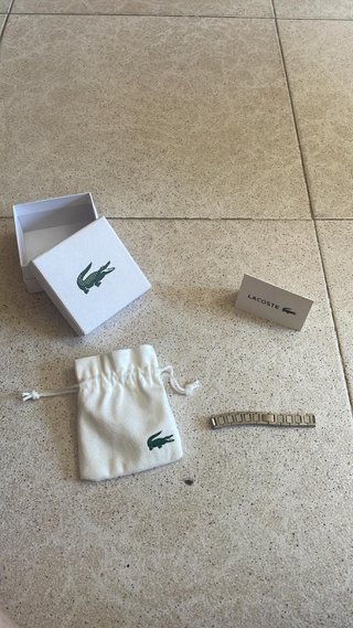 Bracciale Lacoste a maglie argentato