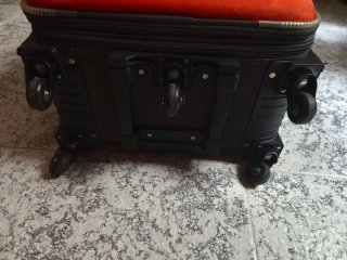 Maleta grande naranja 5 ruedas