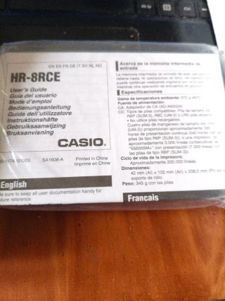 Calculadora Impresora Casio HR-8RCE